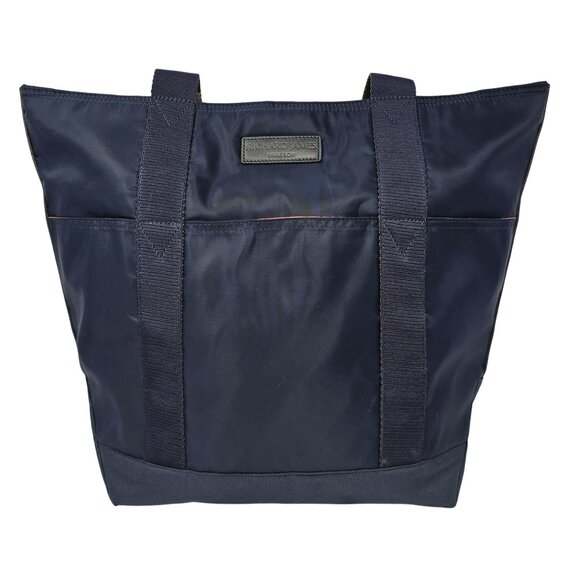 Richard James Sevile Row Tote Bag Ocean Navy Blue Padded Nylon Leather - Picture 2 of 16